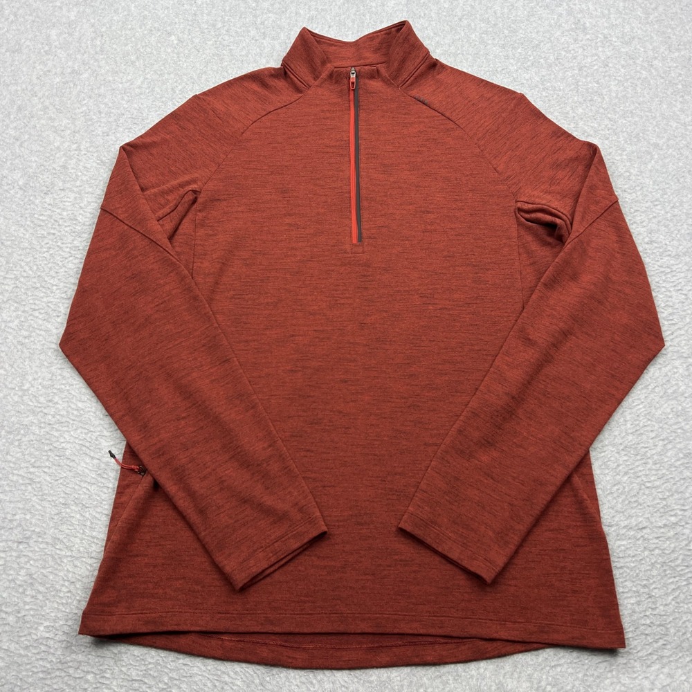 Lululemon Surge Warm Half-Zip Pullover Mens Medium Red Heather Rulu Top M3DH0S